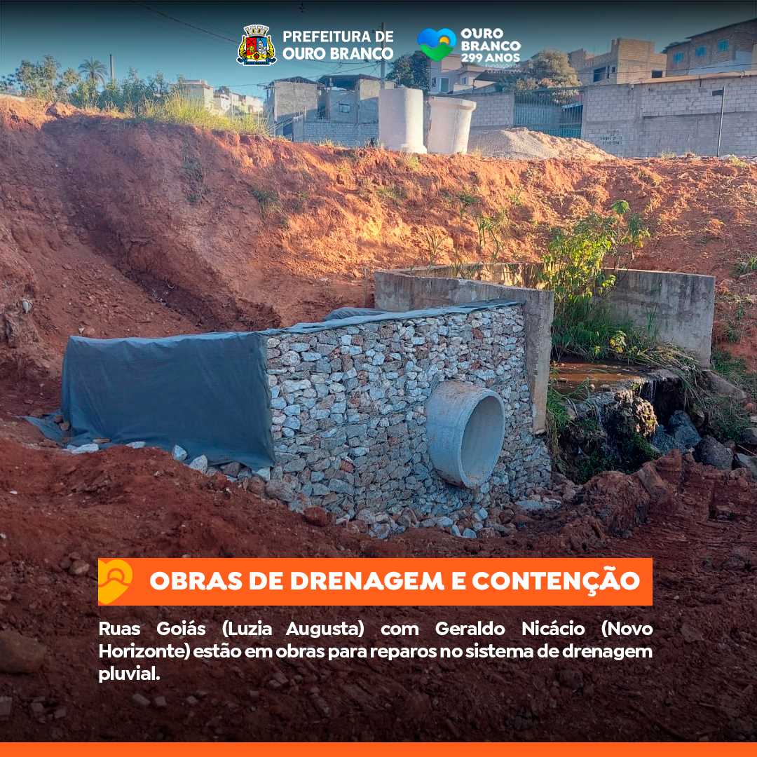 Obras de drenagem e contenção